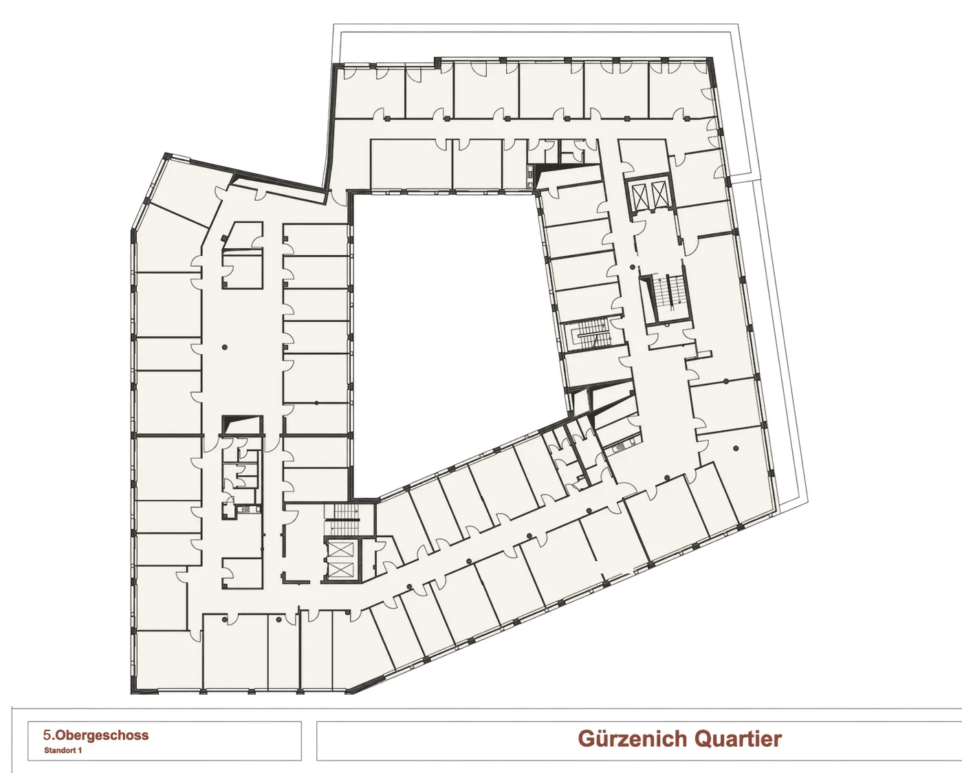 Vermarktungsgrundriss 5. Obergeschoss